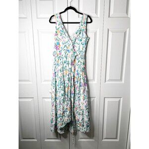 Tanya Taylor Neves White Floral Printed Sleeveless Maxi Dress Women's Size 6